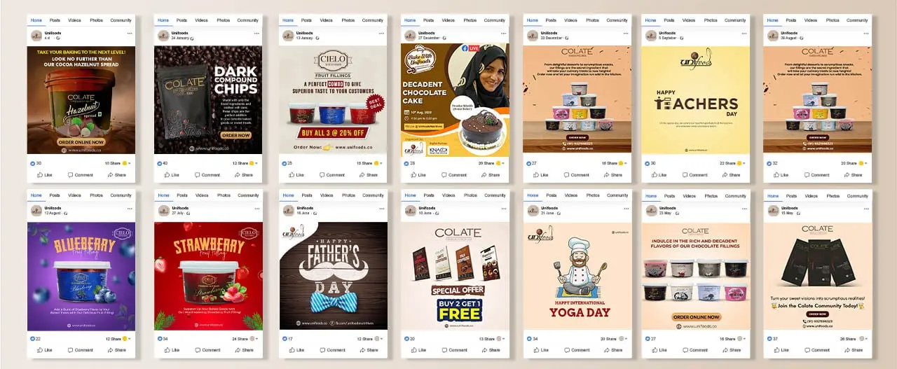 Social Media Marketing Work done for Unifoods by Digital Mavens